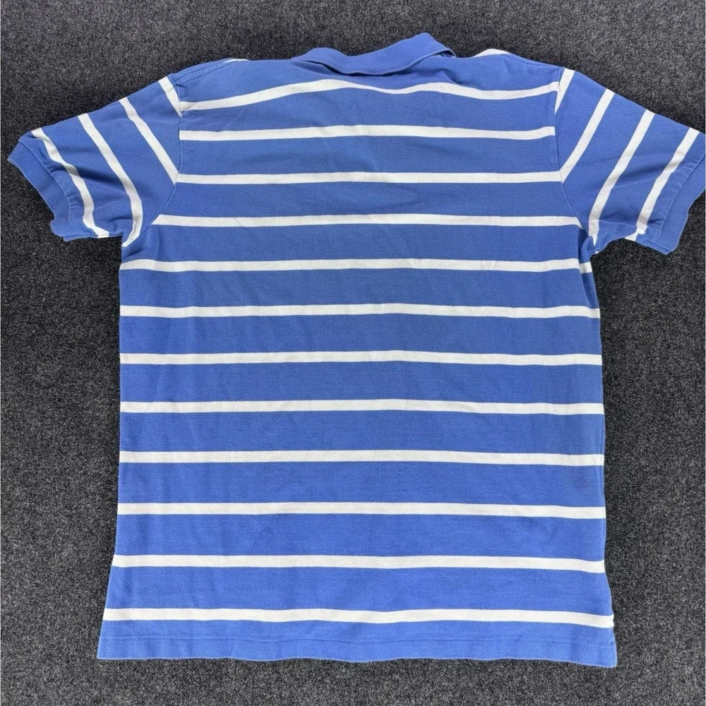 Polo Ralph Lauren Blue White Striped Polo Shirt Mens XL Cotton